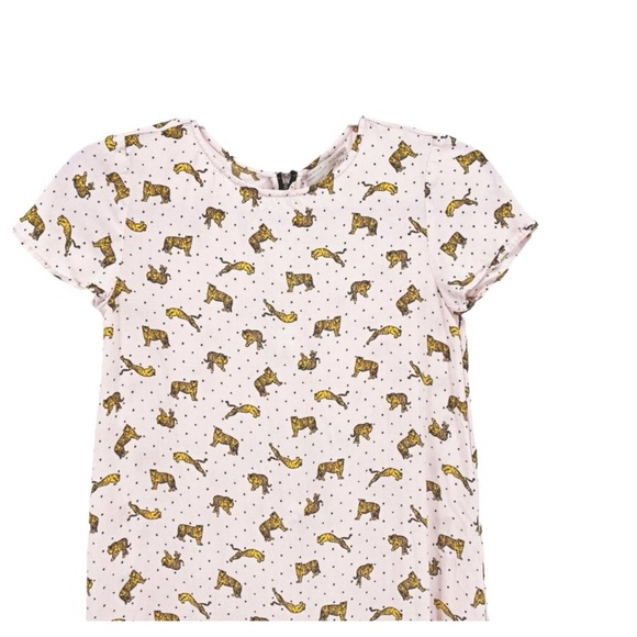 Zara Girls Tigers Print Ruffle Hem Dress 9/10 - Picture 3 of 6